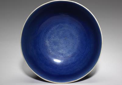 图片[2]-Bowl with dragon and cloud decoration in cobalt blue glaze, Ming dynasty, Jiajing reign (1522-1566)-China Archive